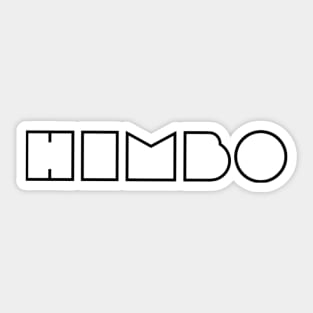 Himbo - Retro Font Black Sticker